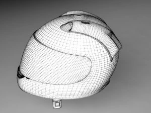 レーサーヘルメット 3Dモデル