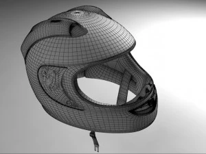 レーサーヘルメット 3Dモデル