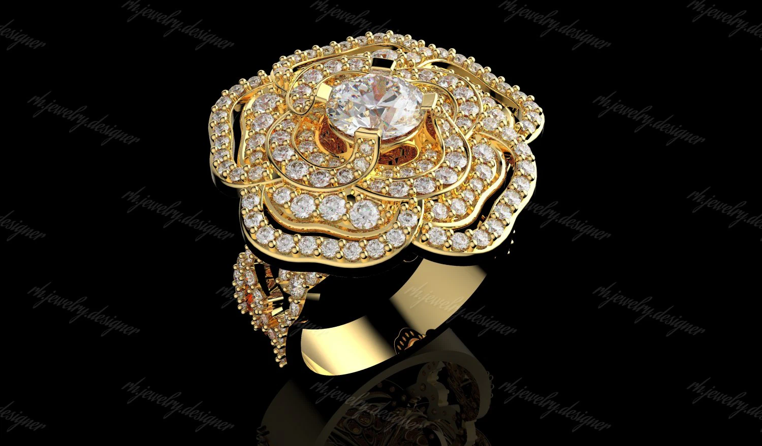 Gold N1134 3D Print Model .c4d .max .obj .3ds .fbx .stl .blend 
