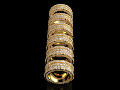 6 Size 3D Jewelry Rings 1 3D Print Model