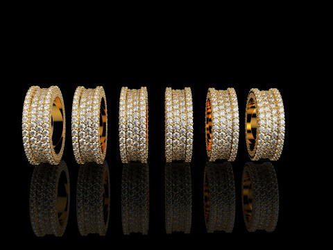 6 Size 3D Jewelry Rings 1 3D Print Model