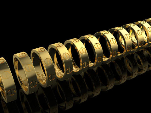 16 sizes from US 4 to US 10 3D Print Model
