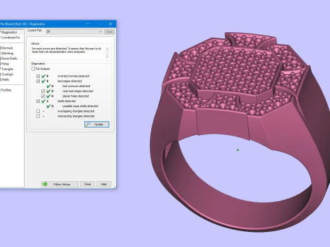 18K Yellow Gold Diamond Rings for Men 3D Print Model