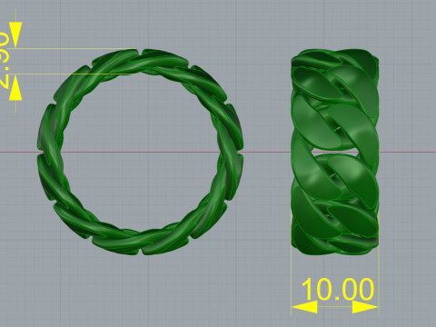 All sizes of the Cuban ring 3D 프린트 모델