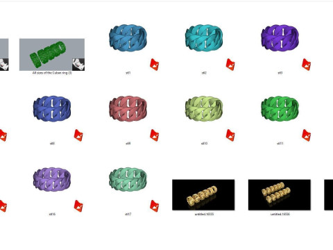 All sizes of the Cuban ring 3D 프린트 모델