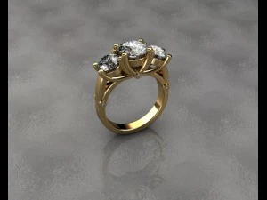 pierścionek Belli Model 3D