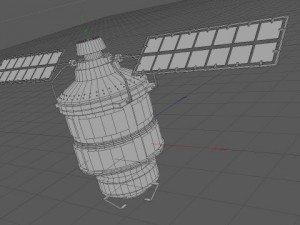 satellit Modello 3D