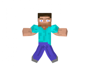 minecraft steve facial rig Model 3D