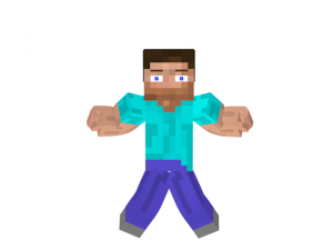 minecraft steve facial rig Model 3D