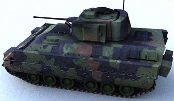 bradley low tank 3D Model .c4d .max .obj .3ds .fbx .stl .blend 