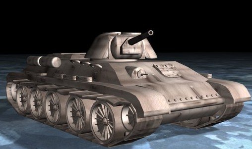 t34 tank 1 3D Model .c4d .max .obj .3ds .fbx .stl .blend 