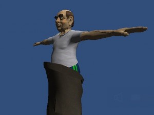 man with a bag 3D Model
