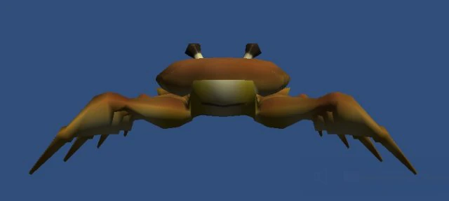 カニ 3Dモデル .c4d .max .obj .3ds .fbx .stl .blend 