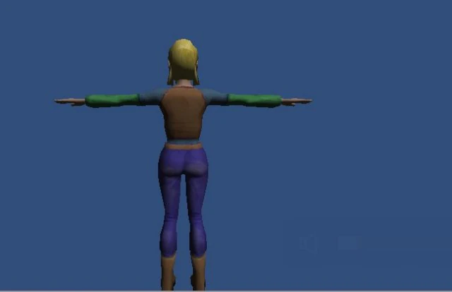 노란 머리를 가진 소녀 3D 모델 .c4d .max .obj .3ds .fbx .stl .blend