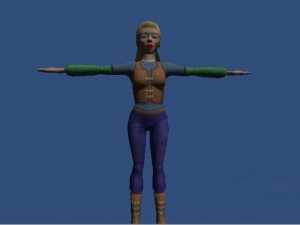 girl with yellow hair Modelo 3D