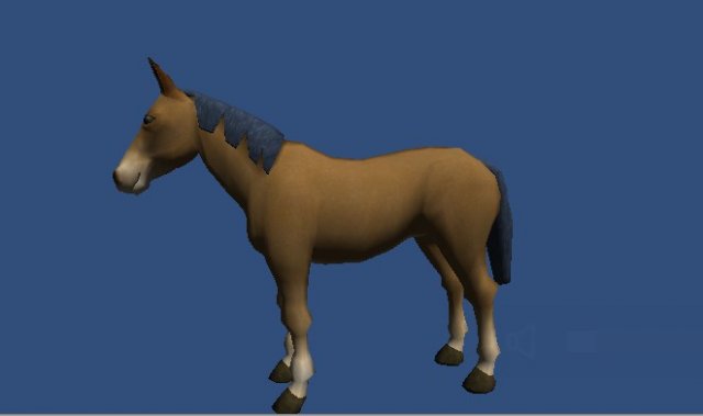 horse with green hair 3D Model .c4d .max .obj .3ds .fbx .stl .blend