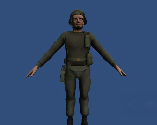 군인 녹색 3D 모델 .c4d .max .obj .3ds .fbx .stl .blend 