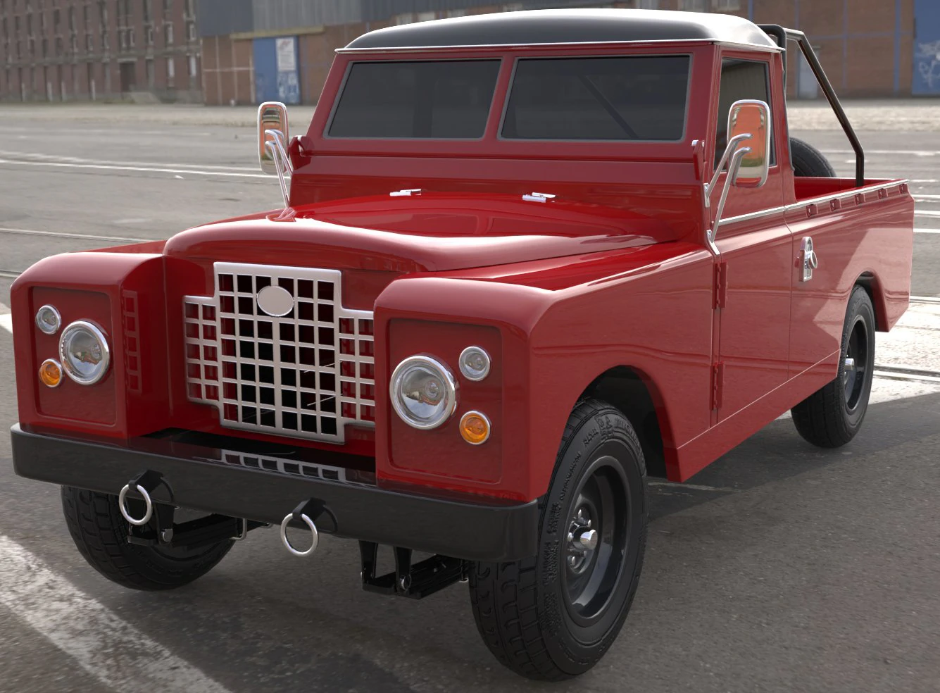 land rover pickup 3D Model .c4d .max .obj .3ds .fbx .stl .blend 