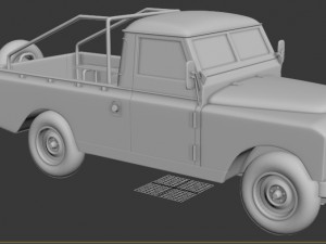 land rover pickup Modelo 3D