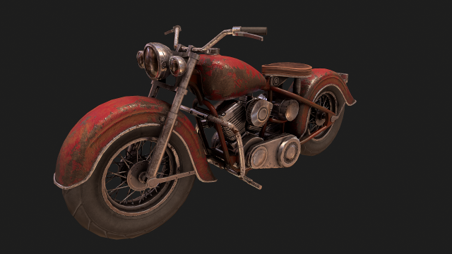 motorcycle 3D Модель .c4d .max .obj .3ds .fbx .stl .blend 