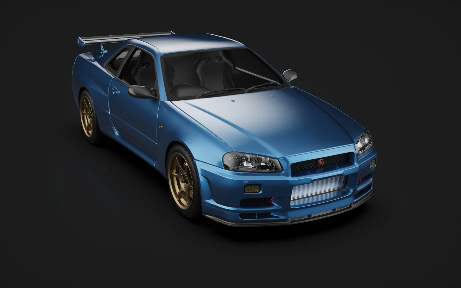 Nissan Skyline R34 3D Model .c4d .max .obj .3ds .fbx .stl .blend