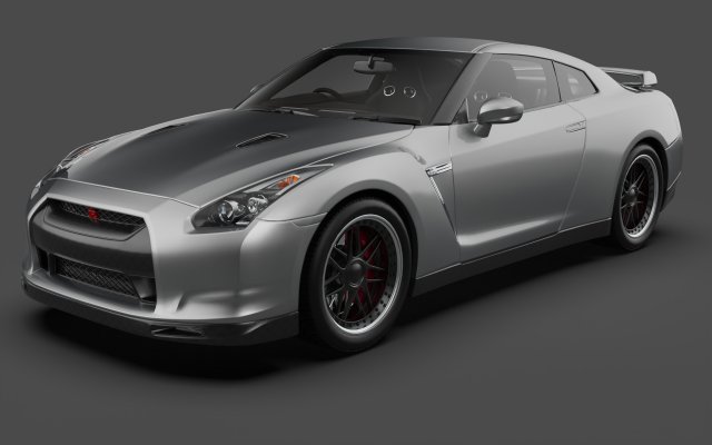 Nissan GTR Model 3D .c4d .max .obj .3ds .fbx .stl .blend 