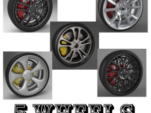 5 wheels Modèle 3D