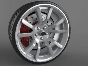 5 ruote Modello 3D
