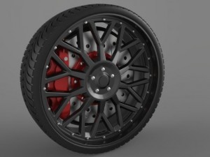5 wheels 3D Model