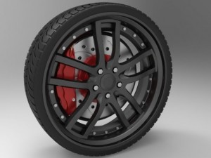 5 wheels 3D Model