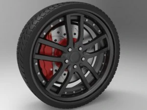 5 ruote Modello 3D