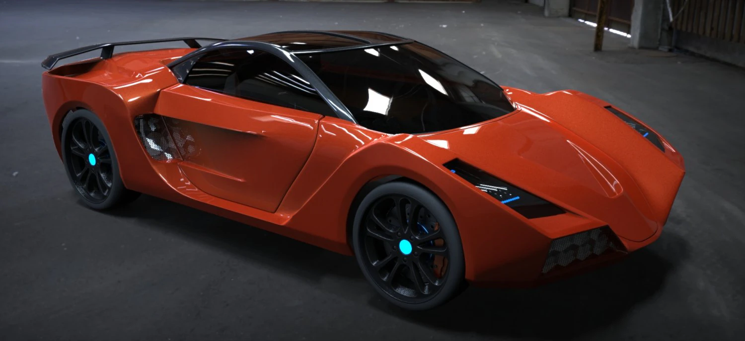 automobile di concetto Modello 3D .c4d .max .obj .3ds .fbx .stl .blend