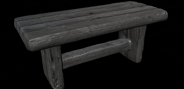 bench 3D 模型 .c4d .max .obj .3ds .fbx .stl .blend 