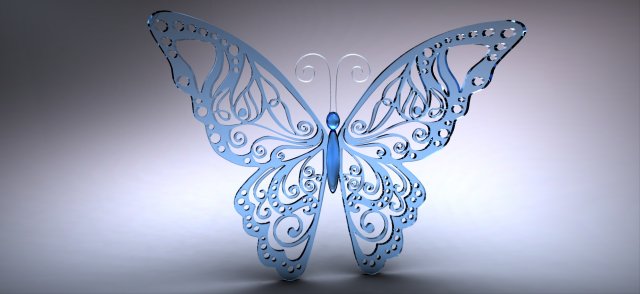 butterfly 3D Модель .c4d .max .obj .3ds .fbx .stl .blend 