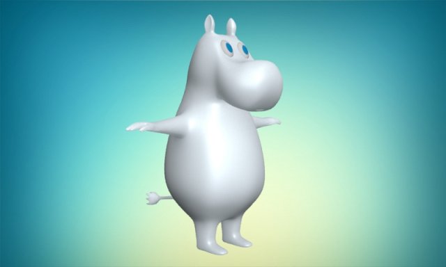 moomintroll 3D 模型 .c4d .max .obj .3ds .fbx .stl .blend 