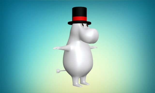 moominpappa 3D 模型 .c4d .max .obj .3ds .fbx .stl .blend 