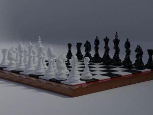 क्लासिक शतरंज 3D प्रिंट मॉडल