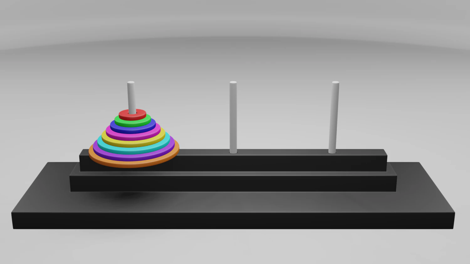 towers of hanoi 3D Print Model .c4d .max .obj .3ds .fbx .stl .blend 