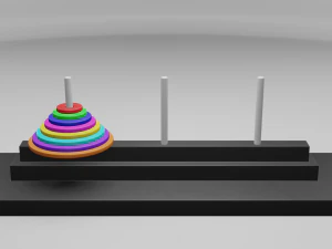 torres de Han&oacute;i Modelo de Impressão 3D