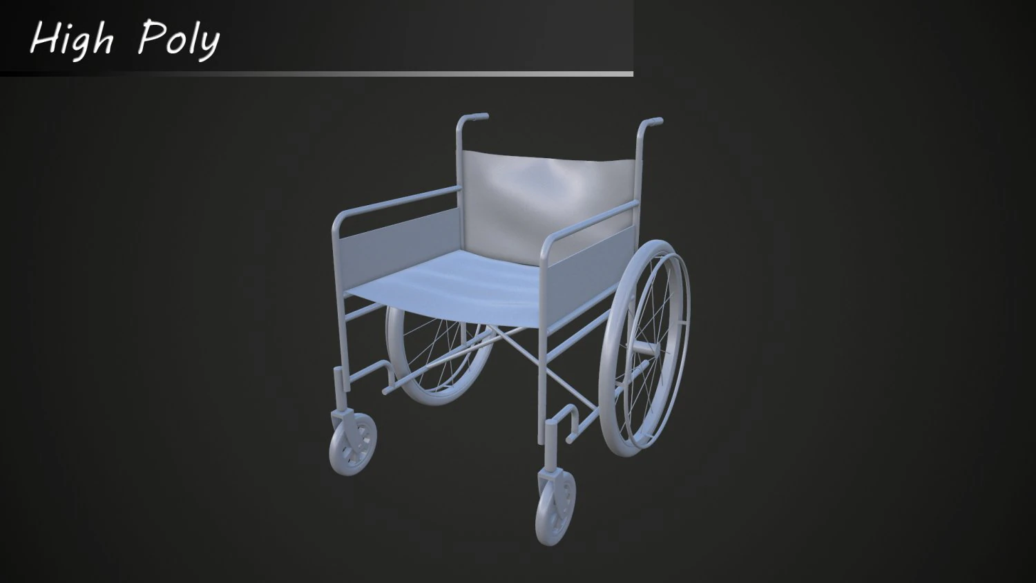 wheelchair 3D Model .c4d .max .obj .3ds .fbx .stl .blend 
