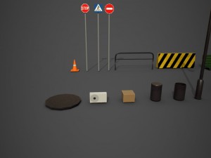 city props pack Modèle 3D
