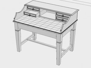 scrivania 01 Modello 3D