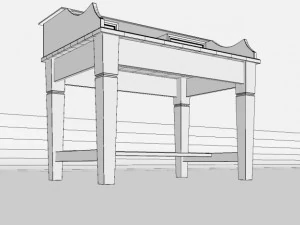 scrivania 01 Modello 3D