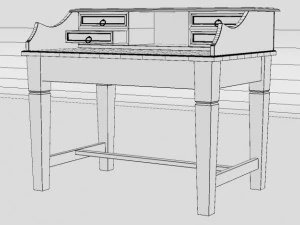 scrivania 01 Modello 3D