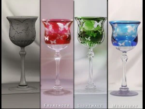 illuminazione da studio con vetri colorati Modello 3D