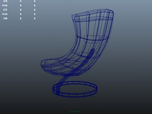 modern chair 3D मॉडल