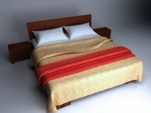 bed modern 3D-Modell