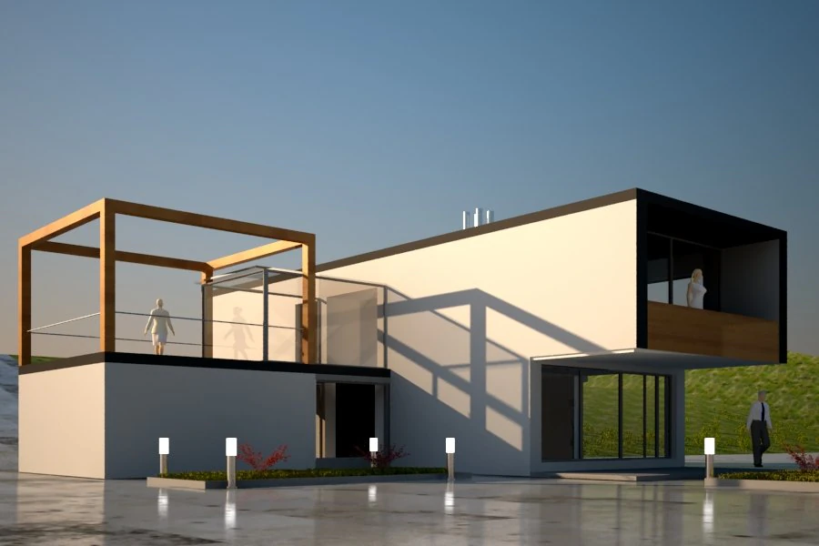house modern 3D Model .c4d .max .obj .3ds .fbx .stl .blend