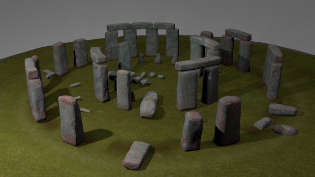 stonehenge Model 3D .c4d .max .obj .3ds .fbx .stl .blend
