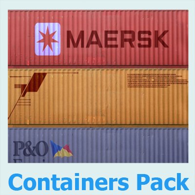 cargo containers Modello 3D .c4d .max .obj .3ds .fbx .stl .blend 